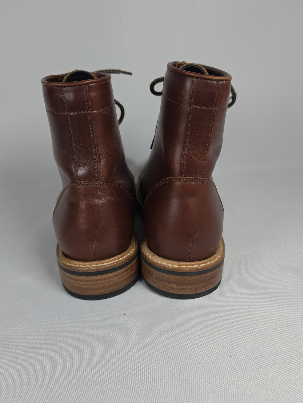Nisolo Andres Everyday Boots Brandy Brown Leather Lace Up Mens 9 - Picture 4 of 13